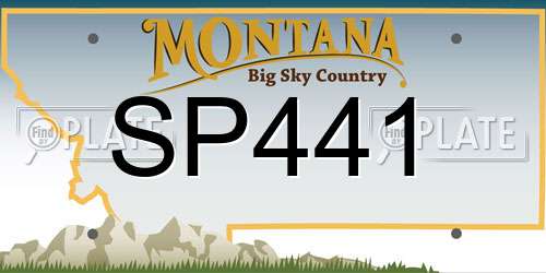 SP441 Montana License Plate