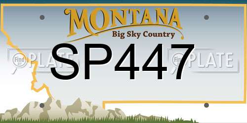 SP447 Montana License Plate