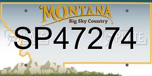 SP47274 Montana License Plate