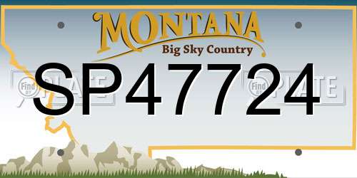 SP47724 Montana License Plate