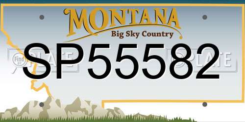 SP55582 Montana License Plate