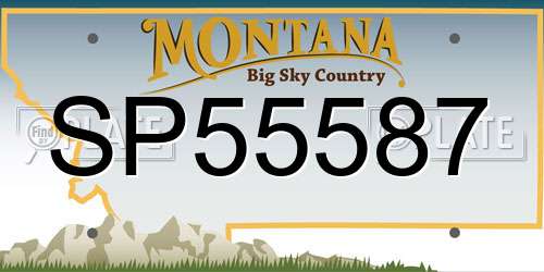 SP55587 Montana License Plate