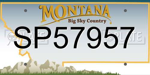 SP57957 Montana License Plate