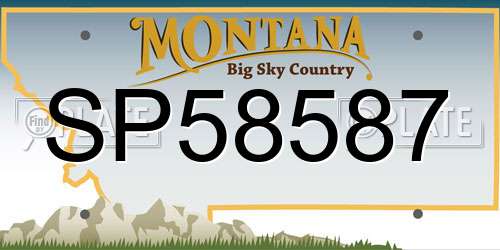SP58587 Montana License Plate