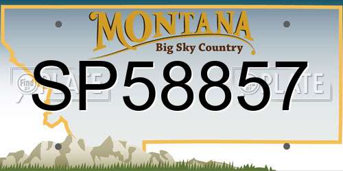 SP58857 Montana License Plate