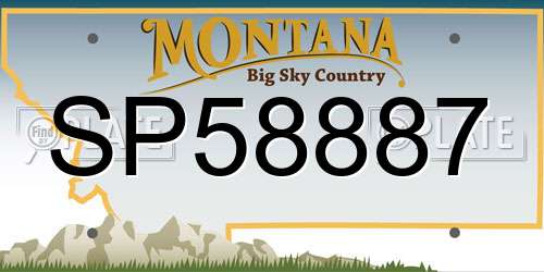SP58887 Montana License Plate