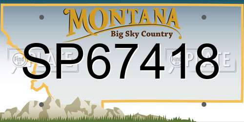 SP67418 Montana License Plate
