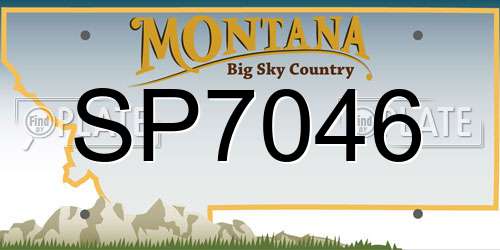 SP7046 Montana License Plate