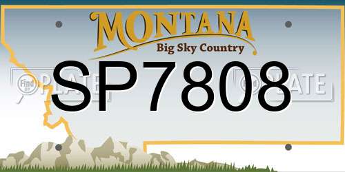 SP7808 Montana License Plate