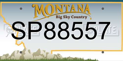SP88557 Montana License Plate