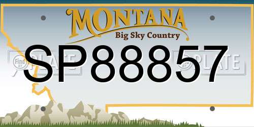 SP88857 Montana License Plate