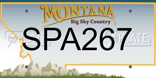 SPA267 Montana License Plate