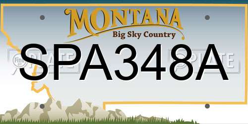 SPA348A Montana License Plate