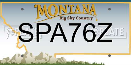 SPA76Z Montana License Plate