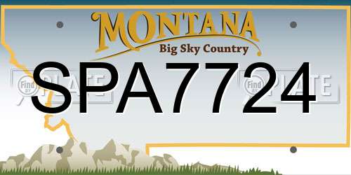 SPA7724 Montana License Plate
