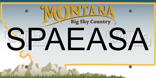 SPAEASA Montana License Plate