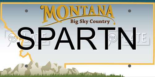 SPARTN Montana License Plate