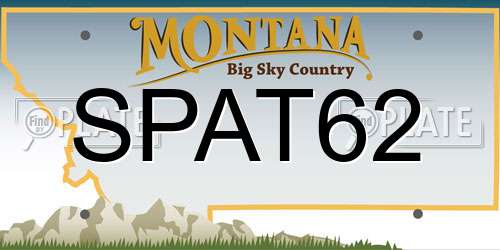 SPAT62 Montana License Plate