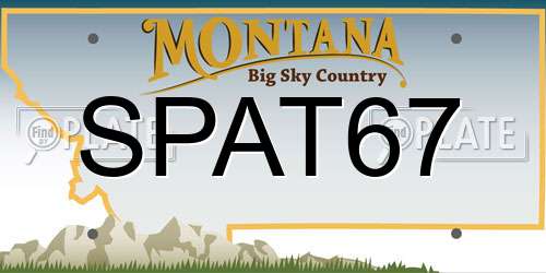 SPAT67 Montana License Plate