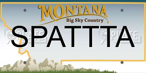 SPATTTA Montana License Plate