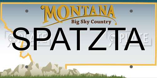 SPATZTA Montana License Plate