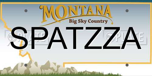 SPATZZA Montana License Plate