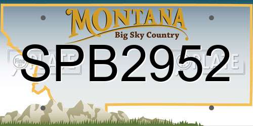 SPB2952 Montana License Plate
