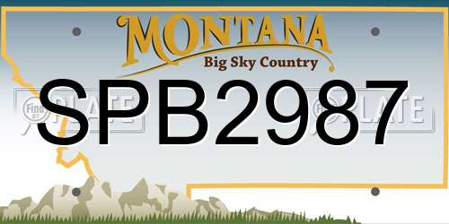 SPB2987 Montana License Plate