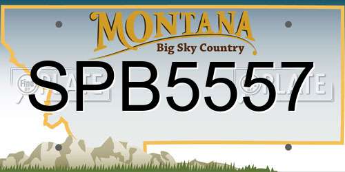 SPB5557 Montana License Plate