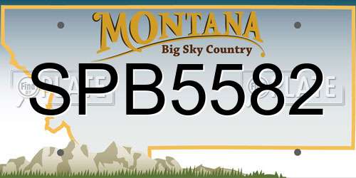SPB5582 Montana License Plate