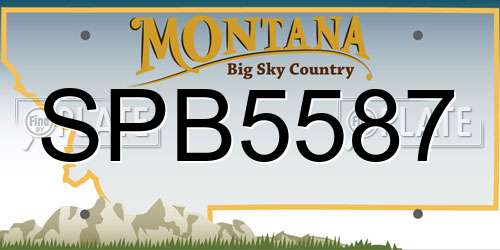 SPB5587 Montana License Plate