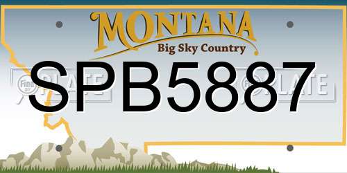 SPB5887 Montana License Plate
