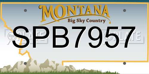 SPB7957 Montana License Plate