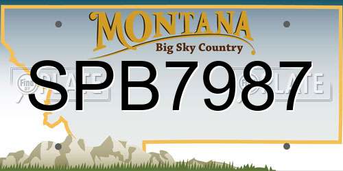 SPB7987 Montana License Plate