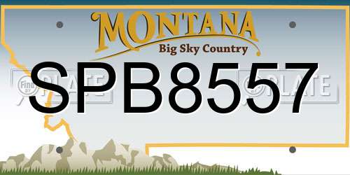 SPB8557 Montana License Plate