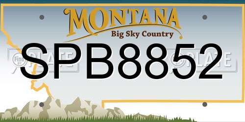 SPB8852 Montana License Plate