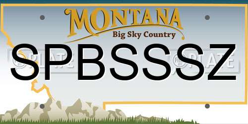 SPBSSSZ Montana License Plate