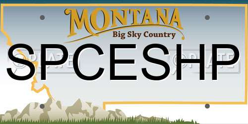 SPCESHP Montana License Plate