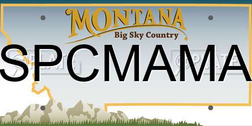 SPCMAMA Montana License Plate