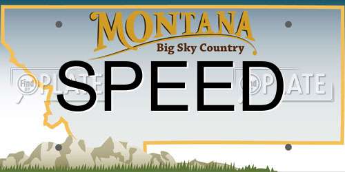 SPEED Montana License Plate