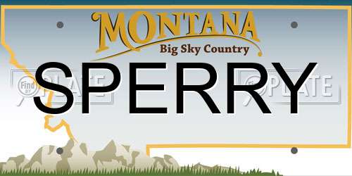 SPERRY Montana License Plate