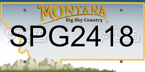 SPG2418 Montana License Plate