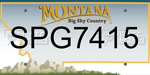 SPG7415 Montana License Plate
