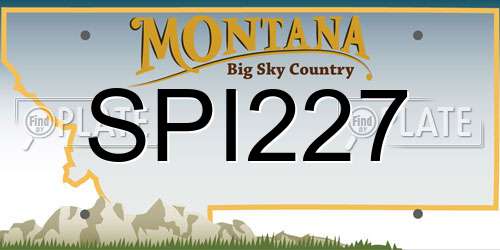 SPI227 Montana License Plate