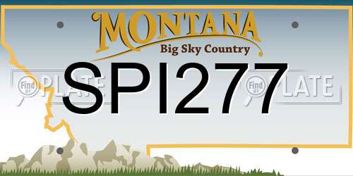 SPI277 Montana License Plate