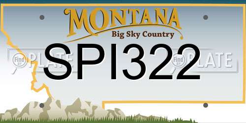 SPI322 Montana License Plate