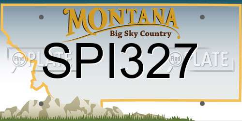 SPI327 Montana License Plate