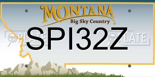 SPI32Z Montana License Plate