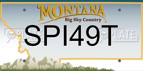 SPI49T Montana License Plate