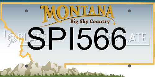 SPI566 Montana License Plate